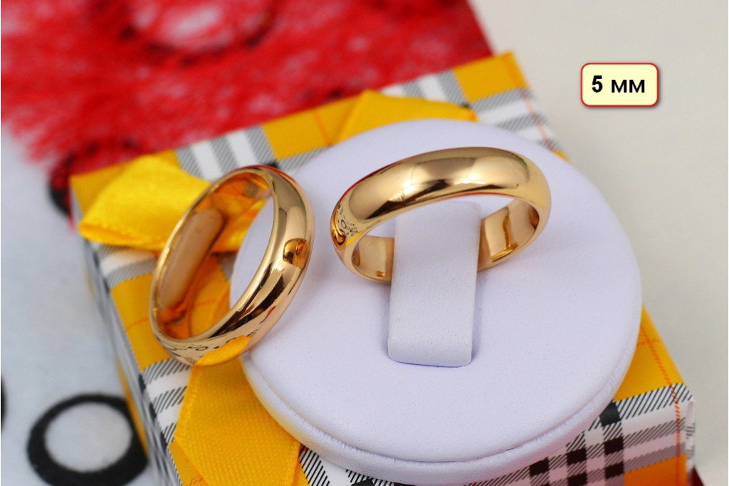 Обручальное кольцо Xuping Jewelry  классика 5 мм 15 р золотистое