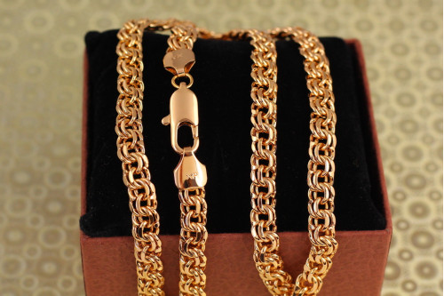 Цепь Xuping Jewelry круглый бисмарк 55 см 7 мм золотистая