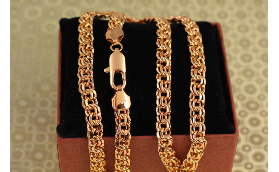 Ланцюг Xuping Jewelry круглий бісмарк 55 см 7 мм золотистий